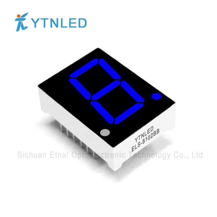 0.8inch Single digit led display Common Cathode Anode Red Olivine Emerald Blue White color ELS-8102AS BS AG BG AGG BGG AB BB AW BW