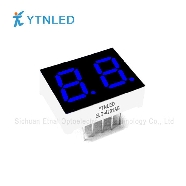 0.4inch Dual digit led display Common Cathode Anode Red Olivine Emerald Blue White color ELD-4201AS BS AG BG AGG BGG AB BB AW BW