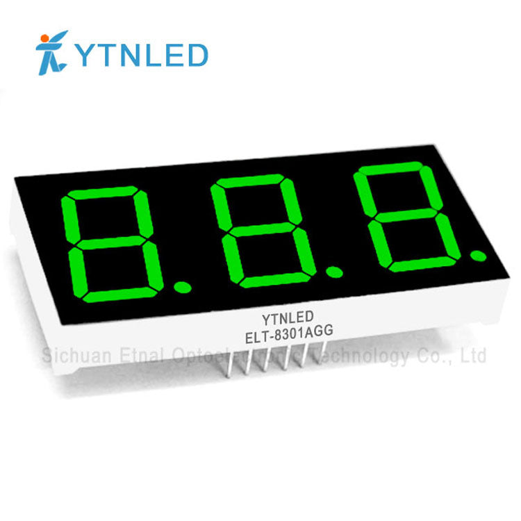 0.8inch Three digit led display Common Cathode Anode Red Olivine Emera ...