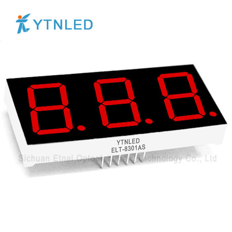 0.8inch Three digit led display Common Cathode Anode Red Olivine Emera ...